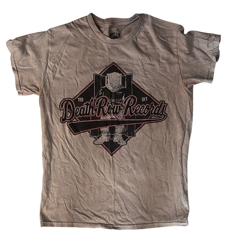 Death Row Records Logo Graphic T Shirt Gray Men's Small Rap Hip Hop Tee